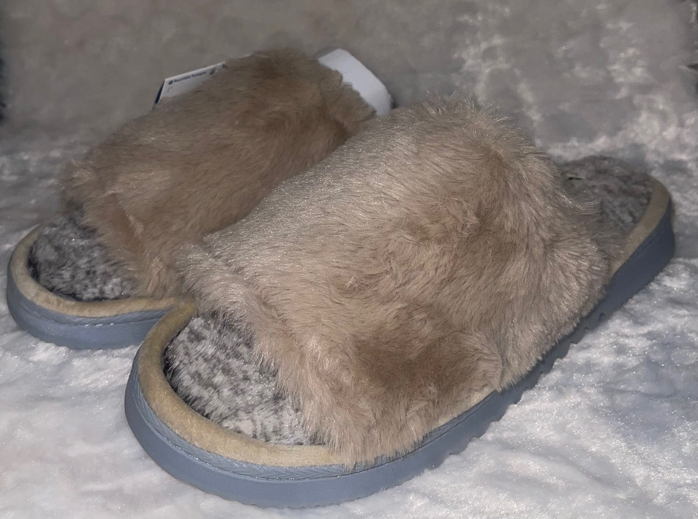 Tan Fur Slides
