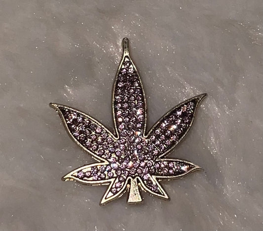 Pink Gold Weed Leaf