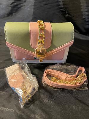 Lime Green/Pink Crossbody Purse